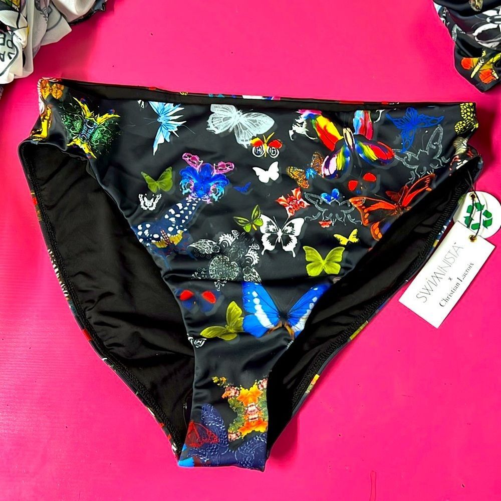 NWT Christian Lacroix Swiminista Bikini Bottoms Sizes: Medium and Large